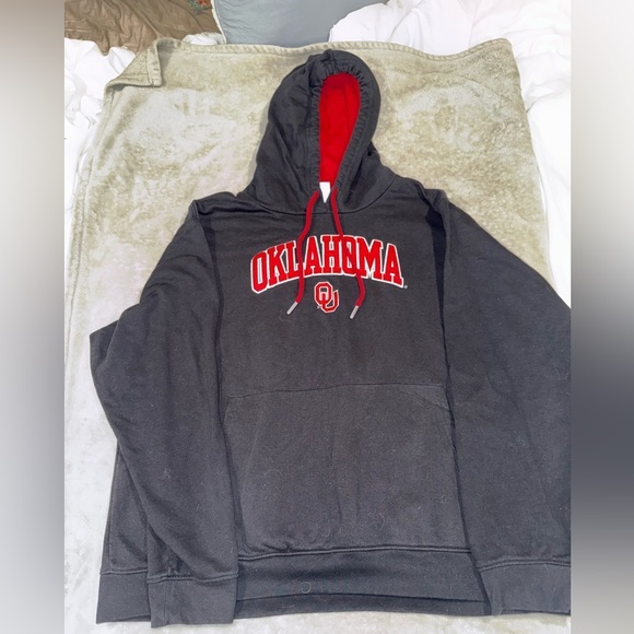 Champion Black and Red Oklahoma University Hoodie - Picture 1 of 4